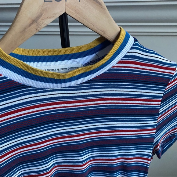 Urban Outfitters striped t-shirt w/ mockneck - Picture 2 of 3